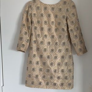 Jay Ahr gold mini dress SEXY back Small